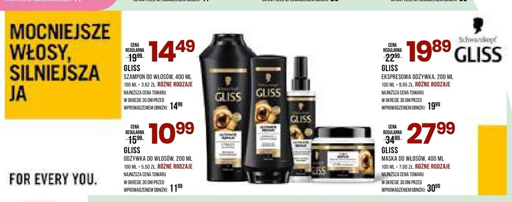 Szampon do włosów Gliss promocja w Drogerie Natura