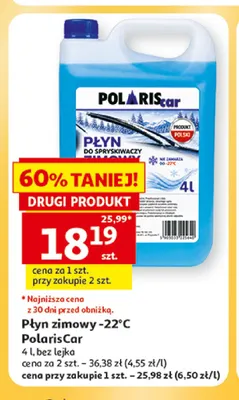 Płyn do spryskiwaczy zimowy -22°C PolarisCar bez lejka promocja w Auchan