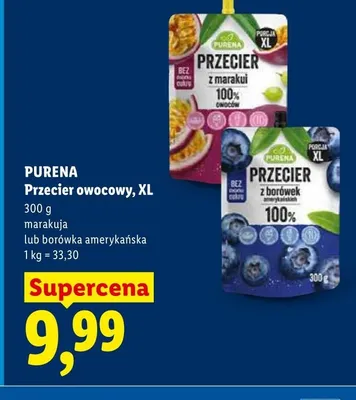 Przecier owocowy XL Purena borówka amerykańska promocja w Lidl