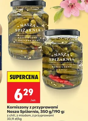 Korniszony z przyprawami z przyprawami promocja w Biedronka