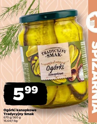 Ogórki kanapkowe Tradycyjny Smak promocja w Netto
