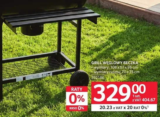 Grill węglowy BECZKA promocja w Selgros
