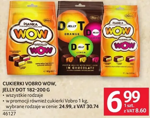 Cukierki Vobro WOW, jelly dot 182-200g promocja w Selgros