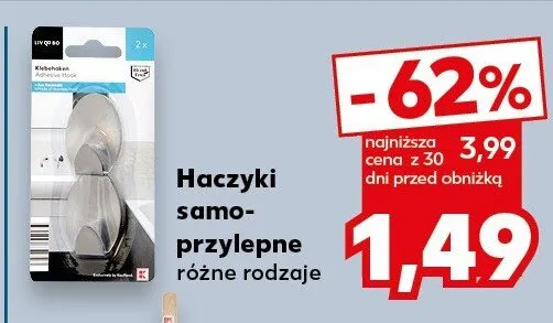 Haczyki samoprzylepne różne rodzaje promocja w Kaufland