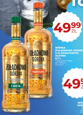 Wódka Żołądkowa Gorzka z 22 karatowym złotem tradycyjna promocja w Duży Ben