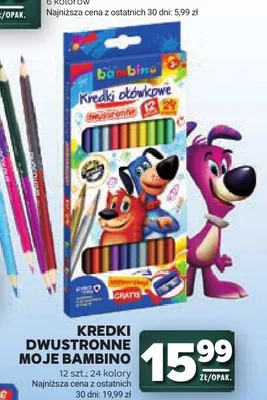 Kredki dwustronne Moje Bambino promocja w Stokrotka