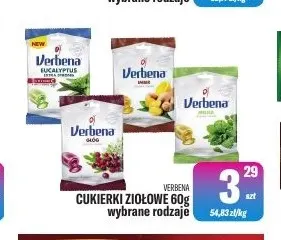 Cukierki ziołowe Verbena promocja w Tomi Markt