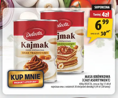 Masa krówkowa Kajmak orzechowy Delecta promocja w Arhelan