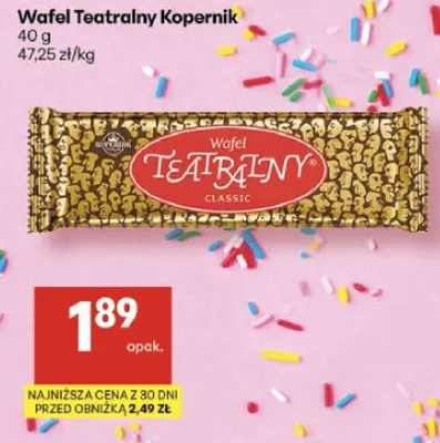 Wafel Teatralny Classic Kopernik promocja w Delikatesy Centrum