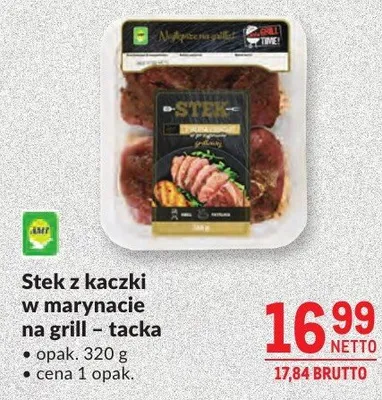 Stek z kaczki w marynacie na grill - tacka Wierzejewski promocja w Makro