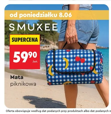 Mata piknikowa Smukee promocja w Biedronka