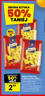 Makaron Babci Gosi 2-jajeczny Artex wstążka karbowana promocja w Twój Market
