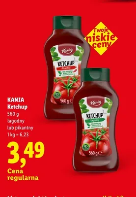 Ketchup pikantny Kania promocja w Lidl