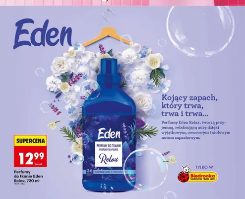 Perfumy do tkanin Eden Relax promocja w Biedronka