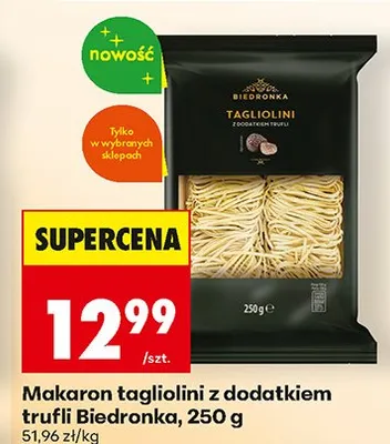 Makaron tagliolini z dodatkiem trufli promocja w Biedronka
