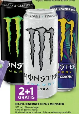 Napój energetyczny różne rodzaje promocja w Stokrotka