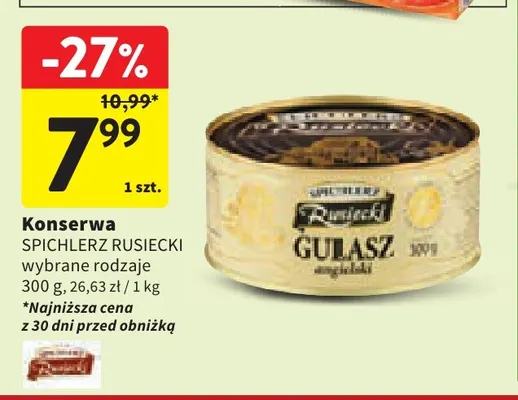 Konserwa Spichlerz Rusiecki promocja w Intermarche