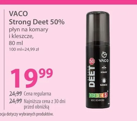 Strong Deet 50% płyn na komary i kleszcze promocja w Hebe