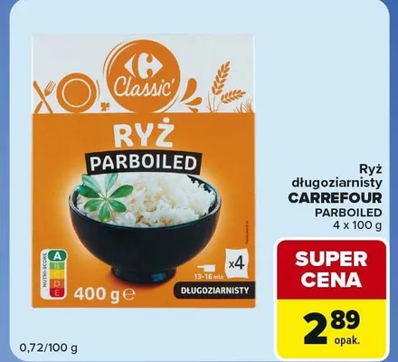 Ryż długoziarnisty parboiled Carrefour Classic promocja w Carrefour Express