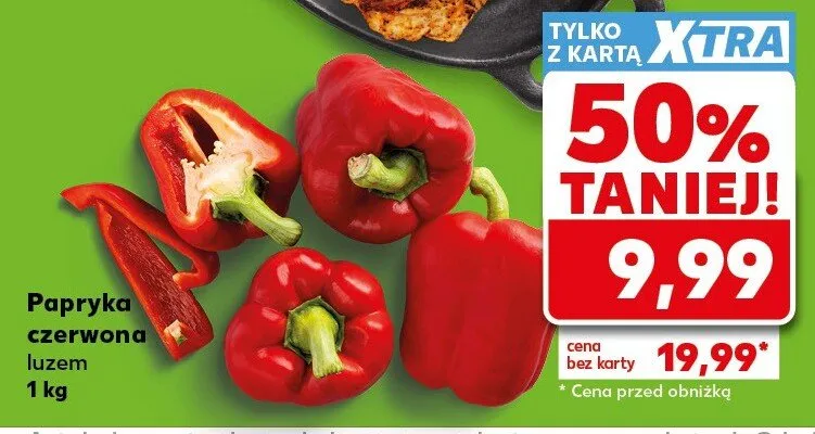Papryka czerwona luzem promocja w Kaufland