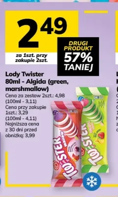 Lody Twister green Algida promocja w Hitpol