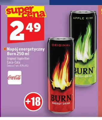 Napój energetyczny Burn Original promocja w TOPAZ