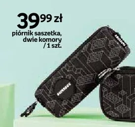 Piórnik saszetka dwie komory Papercut czarny wzorzysty promocja w Empik