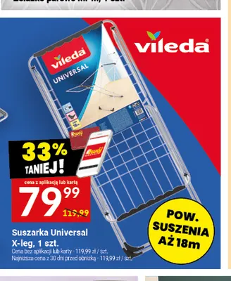 Suszarka Universal X-leg Vileda promocja w Twój Market