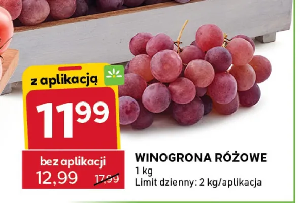 Winogrona różowe promocja w Stokrotka