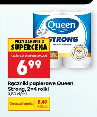 Ręczniki papierowe Queen Strong promocja w Biedronka