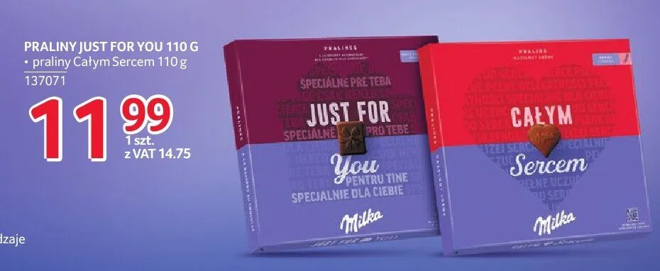 Praliny Milka promocja w Selgros