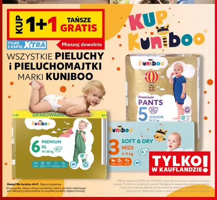 Pieluchy i pieluchomajtki marki Kuniboo promocja w Kaufland