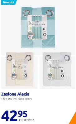 Zasłona Alexia 140x260 cm Home promocja w Action