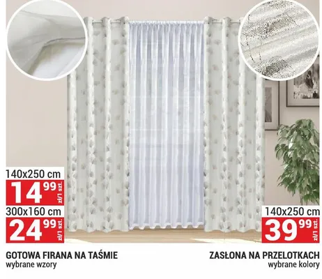 Zasłona na przelotkach promocja w Merkury Market