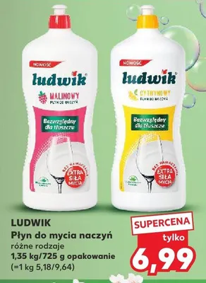 Płyn do mycia naczyń Ludwik cytrynowy promocja w Kaufland