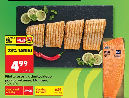 Filet z łososia atlantyckiego porcja rodzinna Marinero promocja w Biedronka