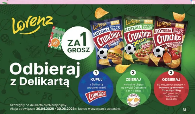 Chipsy Crunchips promocja w Delikatesy Centrum