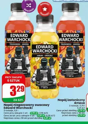 Napój niegazowany owocowy Edward Warchocki Truskawka Jagoda promocja w Dino