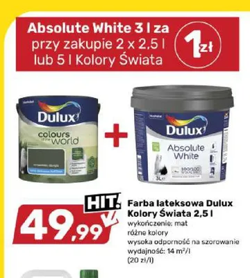 Farba lateksowa Dulux Kolory Świata promocja w Bricomarche