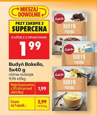 Budyń różne rodzaje promocja w Biedronka