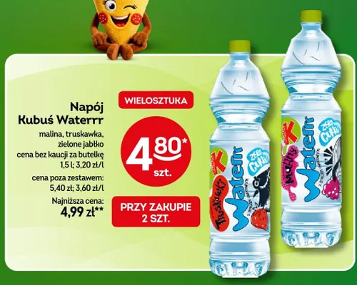 Napój Kubuś Waterrr malina promocja w Żabka