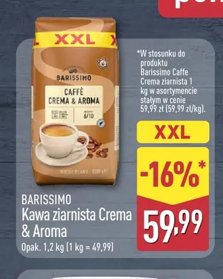Kawa ziarnista Crema & Aroma Barissimo promocja w Aldi