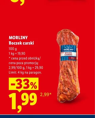 Boczek carski Morliny promocja w Lidl