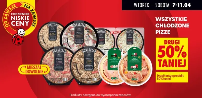 Wszystkie pizze chłodzone DRUGA -50% promocja w Biedronka