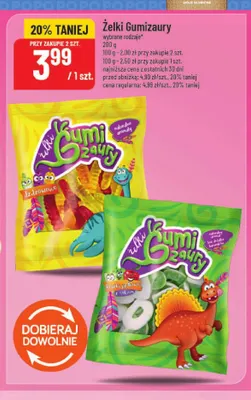 Żelki Gumizaury krążki jabłkowe z sokiem promocja w POLOmarket