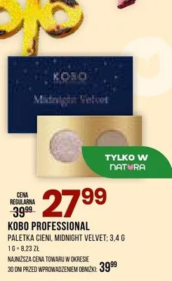 Paletka cieni Kobo Professional Midnight Velvet promocja w Drogerie Natura