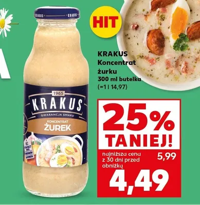 Koncentrat żurku biała butelka promocja w Kaufland