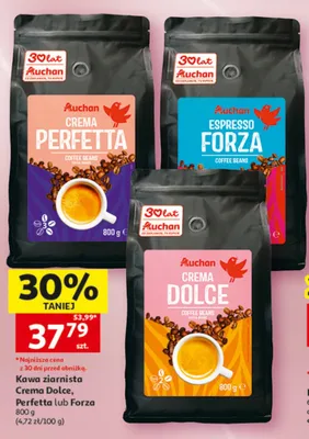 Kawa ziarnista Auchan Crema Dolce promocja w Auchan