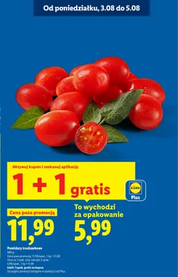 Pomidory truskawkowe promocja w Lidl