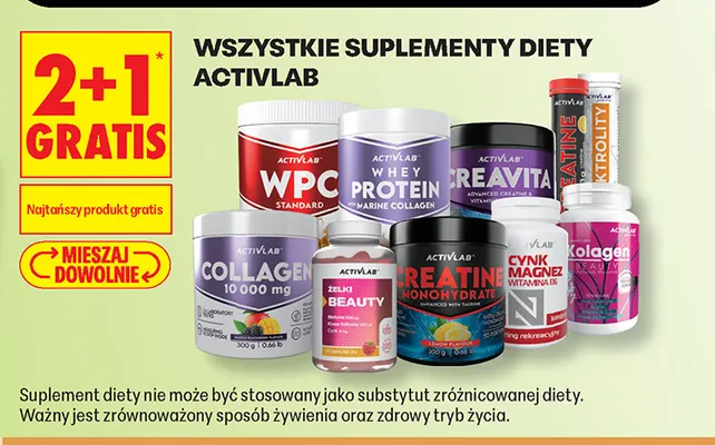 Suplement diety Collagen 10000mg Activlab promocja w Biedronka